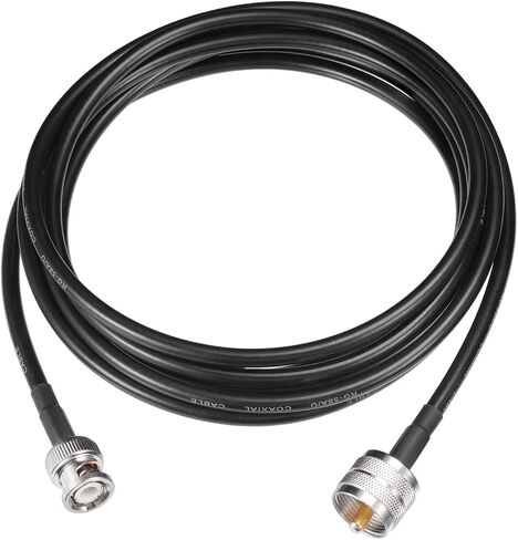 Eightwood UHF PL259 Male to BNC Male RG58 Coax Cable 10 Feet in Saudi Arabia