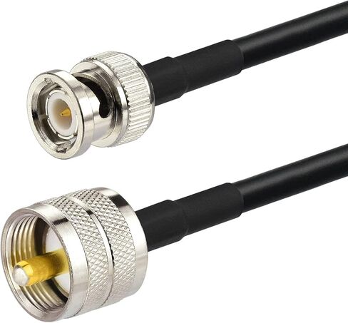 Eightwood UHF PL259 Male to BNC Male RG58 Coax Cable 10 Feet in Saudi Arabia