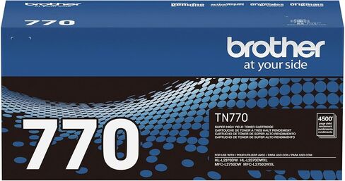 بروذر خرطوشة حبر TN-770 HL-L2370DW L2370DWXL MFC-L2750DW L2750DWXL (اسود) في عبوة البيع بالتجزئة in Kuwait