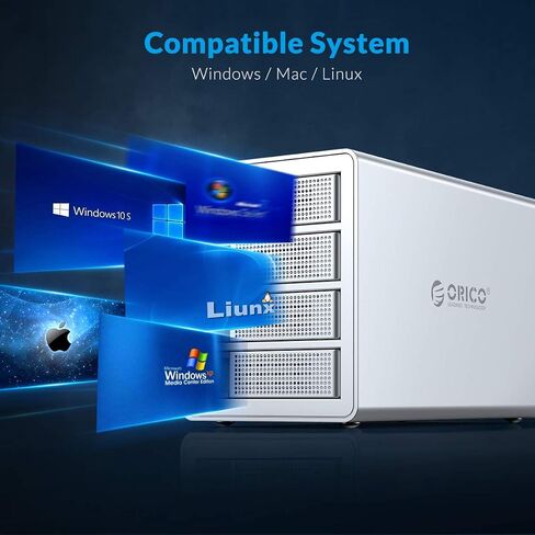 حاوية محرك الأقراص الصلبة ORICO ذات 4 خليج سلسلة ديزي من الألومنيوم USB3.1 Gen2 10 جيجابت في الثانية من النوع C تدعم التوسيع إلى حاوية محرك الأقراص الصلبة سعة 192 تيرابايت لمحرك الأقراص الصلبة 2.5/3.5 SSD-3549C3 in Saudi Arabia