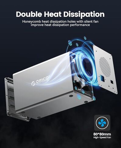 حاوية محرك الأقراص الصلبة ORICO ذات 4 خليج سلسلة ديزي من الألومنيوم USB3.1 Gen2 10 جيجابت في الثانية من النوع C تدعم التوسيع إلى حاوية محرك الأقراص الصلبة سعة 192 تيرابايت لمحرك الأقراص الصلبة 2.5/3.5 SSD-3549C3 in Saudi Arabia