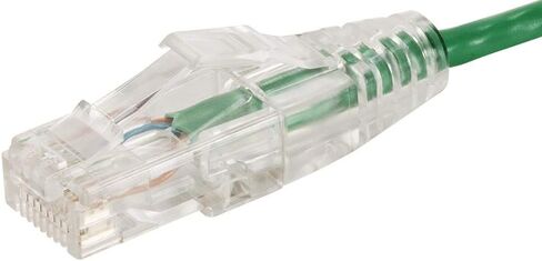 كابل مونوبرايس كات6 إيثرنت - 2 قدم - أخضر | Snagless RJ45 مجدولة 550 ميجا هرتز UTP CMR Riser سلك نحاسي نقي عاري 28AWG - سلسلة SlimRun (حزمة من 2) in Kuwait