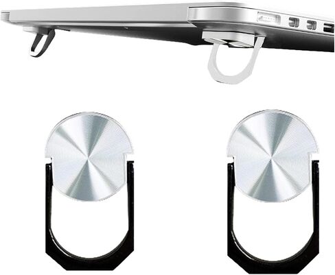 حامل كيبورد محمول من هيجابوجا، حامل كيبورد للكمبيوتر، اقدام لابتوب صغيرة غير مرئية، مناسب لكيبورد الكمبيوتر المكتبي/حامل اللاب توب، (قطعتان) (اسود) in Kuwait