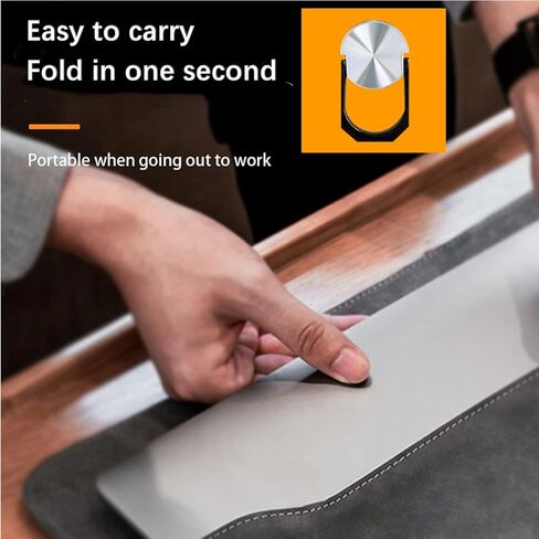 حامل كيبورد محمول من هيجابوجا، حامل كيبورد للكمبيوتر، اقدام لابتوب صغيرة غير مرئية، مناسب لكيبورد الكمبيوتر المكتبي/حامل اللاب توب، (قطعتان) (اسود) in Kuwait