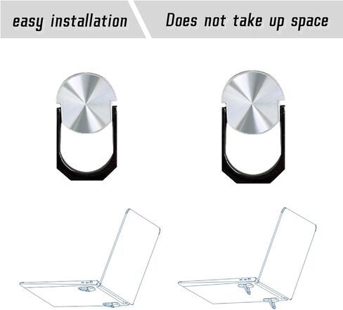 حامل كيبورد محمول من هيجابوجا، حامل كيبورد للكمبيوتر، اقدام لابتوب صغيرة غير مرئية، مناسب لكيبورد الكمبيوتر المكتبي/حامل اللاب توب، (قطعتان) (اسود) in Kuwait