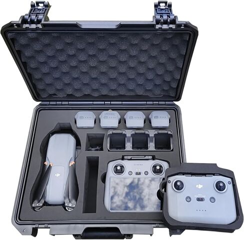 Hard Accessory Case for DJI Air 3, Fully Protected, Dustproof, Impact Resistant, Scratch Resistant (Compatible with DJI RC 2 / DJI RC-N2 Controller) (Black) in Kuwait