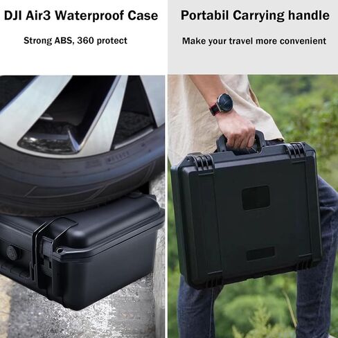 Hard Accessory Case for DJI Air 3, Fully Protected, Dustproof, Impact Resistant, Scratch Resistant (Compatible with DJI RC 2 / DJI RC-N2 Controller) (Black) in Kuwait