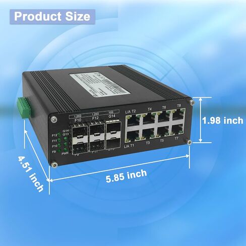 Industrial Gigabit Ethernet PoE+ Switch 5-Port 10/100/1000BASE-T Auto-MDI/MDI-X Half/Full Duplex Compact 30W PoE+ Ethernet Switch 12~48VDC Wide Range Power Input in Kuwait