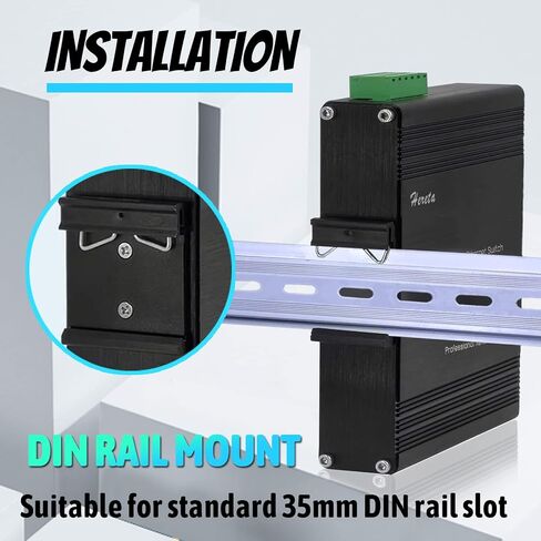 Industrial Gigabit Ethernet PoE+ Switch 5-Port 10/100/1000BASE-T Auto-MDI/MDI-X Half/Full Duplex Compact 30W PoE+ Ethernet Switch 12~48VDC Wide Range Power Input in Kuwait