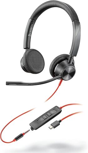 سماعة رأس بلنترونيكس بلاك واير 3325، BW3325 USB-C، 213939-01 (متجددة) in Kuwait