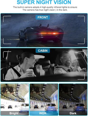 بروفيو كاميرا داش كام، كاميرا رباعية 4 قنوات امامية، يسار ويمين وخلفي، امامية وخلفية داخلية، نظام تحديد المواقع، 256 جيجا كحد اقصى، لا تتضمن بطاقة SD in Kuwait