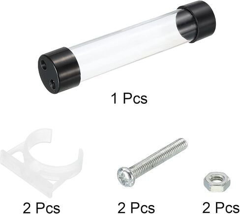MECCANIXITY Cylindrical Water Cooling Tank G1/4" Dia 50mm Length 100mm Clear for PC Water Cooling System Reservoir with Acrylic and POM in Saudi Arabia