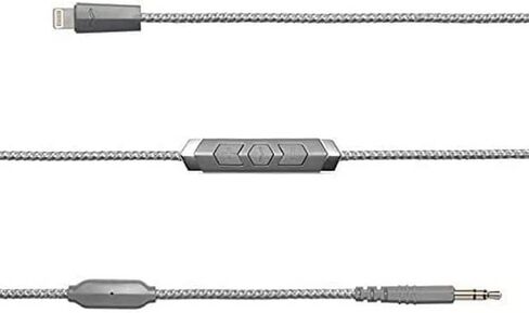 V-MODA SpeakEasy DAC/AMP 3-Button Lightning Cable - Grey in Kuwait