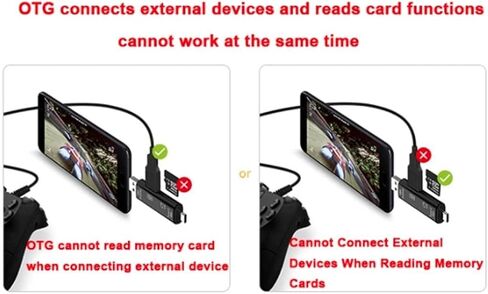 محول قارئ بطاقات مايكرو اس دي 5 في 1 نوع سي مايكرو يو اس بي قارئ بطاقة SD متوافق مع ماك بوك لاب توب يو اس بي 3.0 اس دي/ تي اف او تي جي قارئ بطاقات in Kuwait