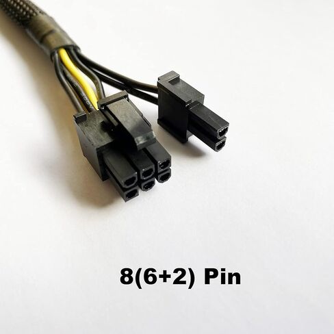 GPU VGA PCI-e 8 Pin Female to Dual 8(6+2) Pin Male PCI Express Adapter Braided Sleeved Splitter Power Cable 8.7 inch/22cm in Saudi Arabia