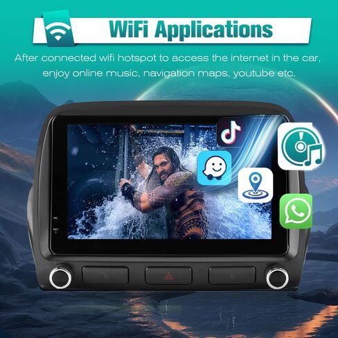 ستيريو سيارة AWESAFE Android لسيارة شيفروليه تشيفي كامارو 2010 2011 2012 2013 2014 2015، ترقية راديو شاشة تعمل باللمس تدعم WiFi Bluetooth 4G عبر الإنترنت نظام تحديد المواقع العالمي (GPS) للملاحة اللاسلكية CarPlay Android Auto، 4 جيجابايت + 64 جيجابايت in Saudi Arabia