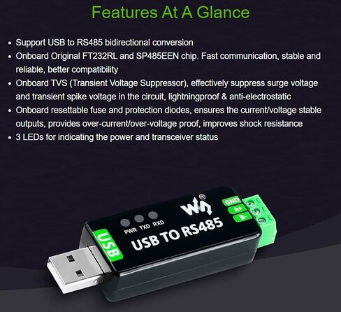 محول USB /RS232 /TTL إلى RS232 /485 /TTL، محول متعدد الناقلات الصناعية المعزولة، دوائر حماية عزل رقمية مدمجة لإمداد الطاقة تدعم Windows 11/10/ 8.1/8 /7 /XP، إلخ in Saudi Arabia