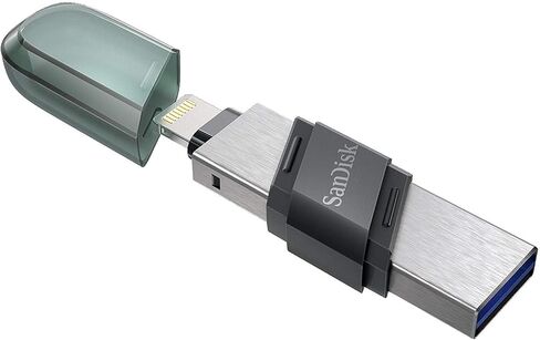 سانديسك ذاكرة فلاش اي اكس باند 32 جيجابايت قابلة للطي بمنفذ USB 3.1 الجيل الاول لايفون/ايباد SDIX90N 032G GN6NN، اسود in Saudi Arabia