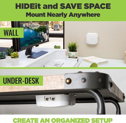 HIDEit Mounts EPro 6 Wall Mount لجهاز Eero Pro 6 Mesh Wi-Fi Router - صنع في الولايات المتحدة الأمريكية حامل حائط فولاذي متوافق مع Eero Pro 6 - غير متوافق مع Eero Pro أو Eero Pro 6E in Kuwait
