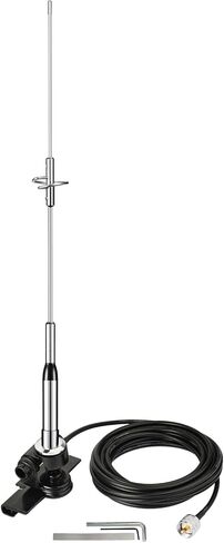 Bingfu Vehicle Mobile Ham Radio High Gain Antenna Dual Band VHF UHF 136-174MHz 400-470MHz Amateur Radio Anti-Rust Antennas for Car Truck Ham Radio Two Way Radio Marine VHF Radio in Kuwait