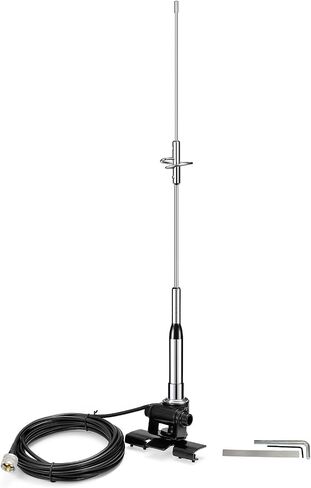 Bingfu Vehicle Mobile Ham Radio High Gain Antenna Dual Band VHF UHF 136-174MHz 400-470MHz Amateur Radio Anti-Rust Antennas for Car Truck Ham Radio Two Way Radio Marine VHF Radio in Kuwait