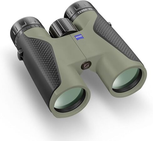 مناظير ZEISS Terra ED مقاس 8x42 مقاومة للماء، وتركيز سريع مع زجاج مطلي للوضوح الأمثل في جميع الظروف الجوية لمشاهدة الطيور والصيد ومشاهدة المعالم السياحية، أسود-أخضر (أسود-أخضر) in Saudi Arabia