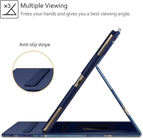 Fintie Case for iPad Pro 12.9-inch 2017/2015 (Old Model, 2nd & 1st Generation) - [Corner Protection] Multi-Angle Folio Stand Cover with Pencil Holder & Pocket, Auto Wake/Sleep, Composition B in Saudi Arabia