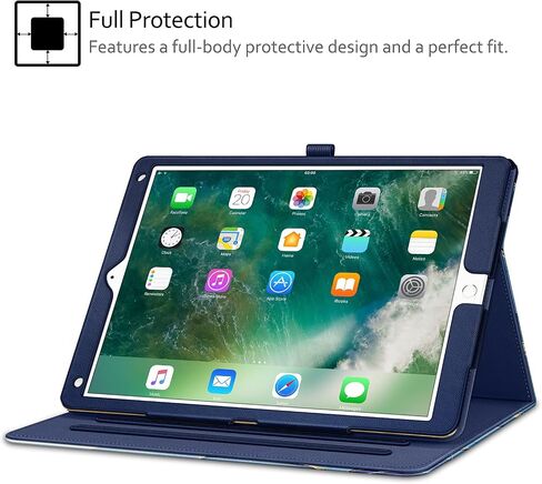 Fintie Case for iPad Pro 12.9-inch 2017/2015 (Old Model, 2nd & 1st Generation) - [Corner Protection] Multi-Angle Folio Stand Cover with Pencil Holder & Pocket, Auto Wake/Sleep, Composition B in Saudi Arabia