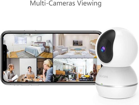 بلو ارمس كاميرا مراقبة قبة 1080P | نظام مراقبة PTZ مع كشف الحركة/الصوت، تنبيهات ذكية بالذكاء الاصطناعي، وضع الخصوصية، رؤية ليلية، صوت ثنائي الاتجاه | تخزين سحابي/محلي متاح | تعمل مع اليكسا in Kuwait