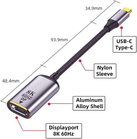 Chenyang CY USB4 USB-C Type-C مصدر ذكر إلى كابل HDMI 2.0 أنثى عرض 8K 60HZ UHD 4K HDMI كابل شاشة in Kuwait