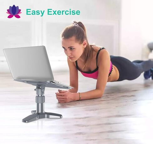 حامل كمبيوتر محمول قابل للتعديل، OQTIQ متعدد الزوايا قابل للتعديل حامل حامل ثلاثي القوائم لسطح المكتب متوافق مع MacBook Pro Air, Lenovo, Dell XPS, HP (10-17 بوصة) in Kuwait