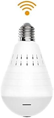1080P Light Bulb Camera Garage Wireless Surveillance Camera Work with Alexa for Baby Room WiFi 2.4GHz E27-AOLANS in Kuwait