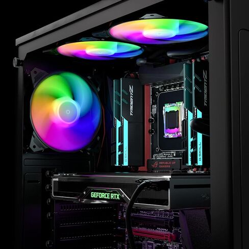 upHere 120mm Case Fan,3 Pack LED Cooling PC Fans,5V ARGB Addressable Motherboard SYNC/RC Controller, Colorful Cooler Speed Adjustable with Fan Control Hub in Saudi Arabia