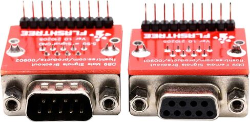 risingsaplings DB9 DR9 RS232 Serial to 2.54mm 0.1" Male and Female Adapter Connector Breakout Board (Male *1, Female *1) in Saudi Arabia