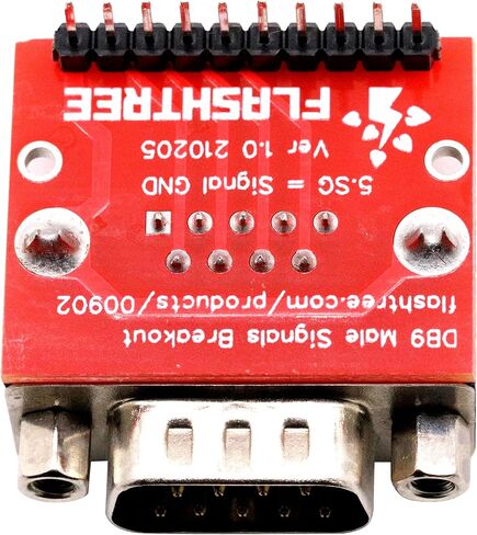 risingsaplings DB9 DR9 RS232 Serial to 2.54mm 0.1" Male and Female Adapter Connector Breakout Board (Male *1, Female *1) in Saudi Arabia