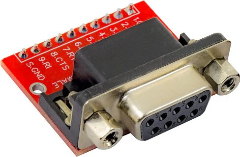 risingsaplings DB9 DR9 RS232 Serial to 2.54mm 0.1" Male and Female Adapter Connector Breakout Board (Male *1, Female *1) in Saudi Arabia