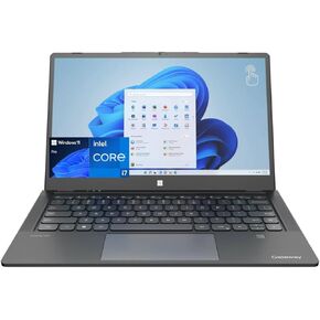 كمبيوتر محمول نحيف للغاية من Gateway، شاشة لمس IPS FHD مقاس 14.1 بوصة، الجيل الثاني عشر Intel Core i7-1255U رباعي النواة، ذاكرة وصول عشوائي 8 جيجابايت، SSD 512 جيجابايت، ماسح بصمات الأصابع، كاميرا ويب، WiFi 6، USB-C، HDMI، Win11 pro، أسود (GWTC) in Kuwait