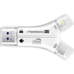 قارئ بطاقات Micro SD 4 في 1 لأجهزة iPhone/ipad/Android/Mac/الكمبيوتر/الكاميرا، عارض كاميرا Trail متوافق مع بطاقات SD وTF in Kuwait
