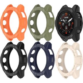 TenCloud Case Cover Compatible with Garmin Fenix 7X Solar/7X Pro Solar/7X Pro Sapphire Solar 51mm Case (No Screen Protector) Protective Case Intended for Garmin Fenix 7X Pro (5Colors)