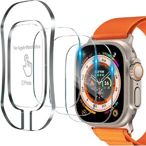 CVMSDIK [3 Pack Screen Protector Compatible with Apple Watch Ultra 2/1 49mm (2023), Tempered Glass Screen Protector with Easy Installation Kit for iWatch Ultra 49mm, Bubble Free, Full Coverage in Saudi Arabia