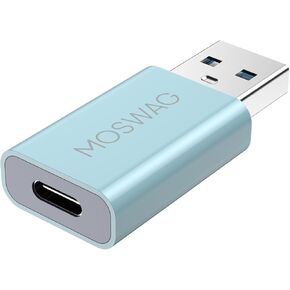 محول MOSWAG USB C أنثى إلى USB ذكر، محول USB C إلى USB متوافق مع شاحن Apple MagSafe، سلسلة ساعات Ultra/8/7/se، iMac، MacBook Pro، MacBook، أجهزة الكمبيوتر المحمولة، الكمبيوتر الشخصي، أجهزة الكمبيوتر والمزيد
