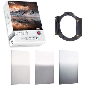 Cokin Square Filter Gradual ND Creative Kit Plus - Includes XL (X) Series Filter Holder, Gnd 1-Stop (121L), Gnd 2-Stop (121M), Gnd 3-Stop Soft (121S) in Kuwait