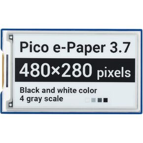 waveshare 3.7inch E-Paper E-Ink Display Module for Raspberry Pi Pico 480×280 Pixels Black/White SPI Interface Support Partial Refresh in Saudi Arabia