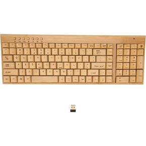 FOSA Bamboo Wood Computer Control Devices, Plug and Play Computer Devices for PC Laptop, USB Receiver (Mouse) in Kuwait
