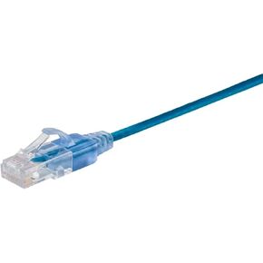 Monoprice Cat6A Patch Ethernet Cable - Snagless, UTP, 10G, 30AWG, 25 Feet, Blue - SlimRun Series