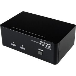 محول StarTech.com بمنفذين KVM - DVI وVGA مع محور صوت وUSB 2.0 - شاشة مزدوجة / عرض / مفتاح KVM للشاشة - DVI VGA (SV231DDVDUA) in Kuwait