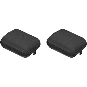 PATIKIL Portable Storage Carrying Bag Shockproof Black 5.63 x 3.66 x 0.91 Inch for Earbuds USB Cable Hard Drive Pack of 2