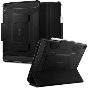Spigen Rugged Armor Pro مصمم لجهاز iPad Air الجيل الخامس (2022) / حافظة iPad Air الجيل الرابع (2020) مقاس 10.9 بوصة مع حامل قلم رصاص - أسود in Kuwait