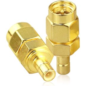 TUOLNK 4PCS SMA to SMB Radio Antenna Coax Adapter, SMA to SMB Coaxial Connector Kit, SMA Male/Female to SMB Male/Female Adapter for Coaxial Cable, Audio, Router, Signal Boosters
