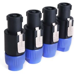 NANYI NL4FC speakon Cable NL4MMX Connector Adapter, 4Pin Speaker/Amp Speakon Female to Female Plug Jack Straight Coupler Cable Connector - 4 Pack in Kuwait